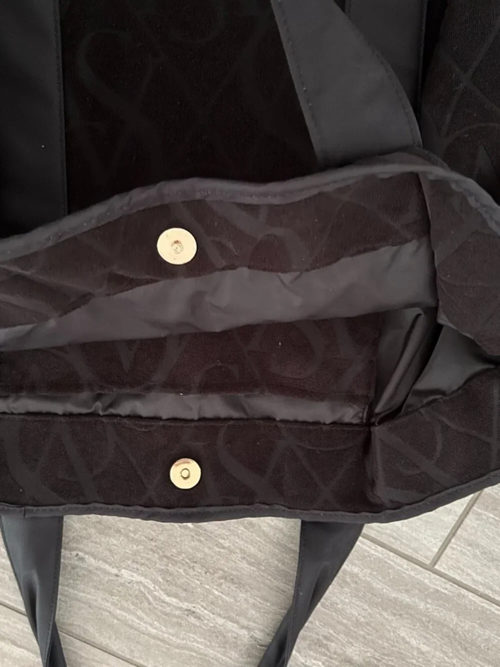 Victoria's Secret Fabric Black Tote